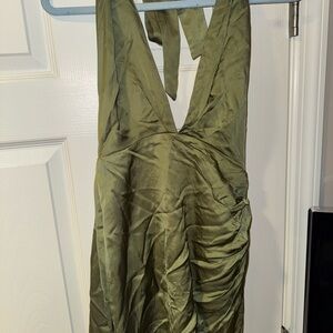 Zara Olive Green Mini Dress